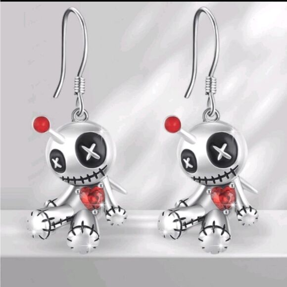 VOODOO DOLL EARRINGS - Picture 1 of 5